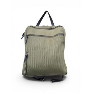 Elliot Lucca Textured Diamond Quilt Backpack with Leather Straps Utility Bag